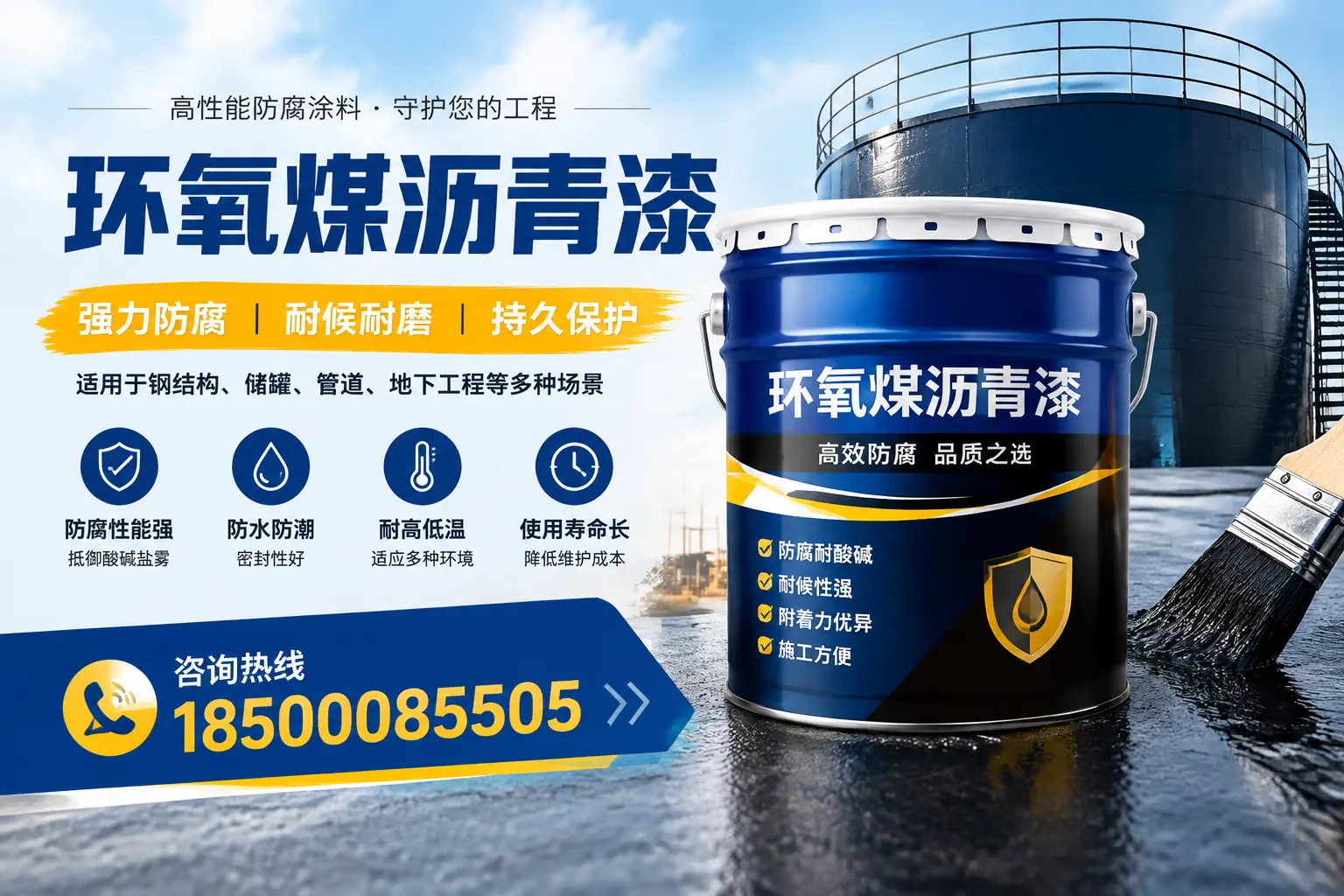 环氧煤沥青漆在工业中的应用，中山企业的选择
